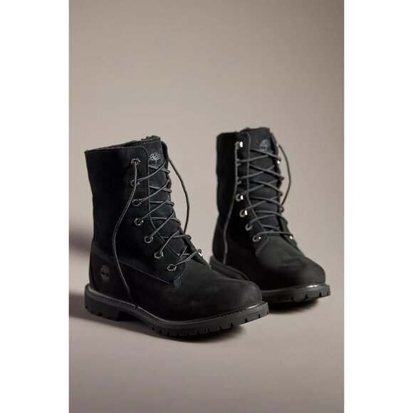 BNIB Authentic Timberland all leather roll top combat boots, size 8.5 - Picture 1 of 5